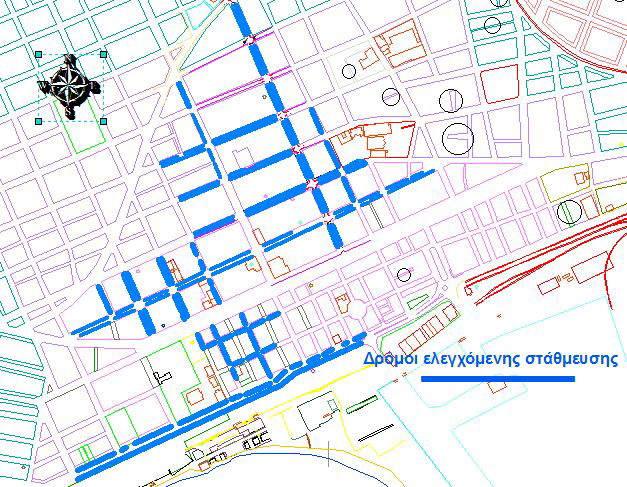 Χάρτης οδών ελεγχόμενης στάθμευσης στην Αλεξανδρούπολη