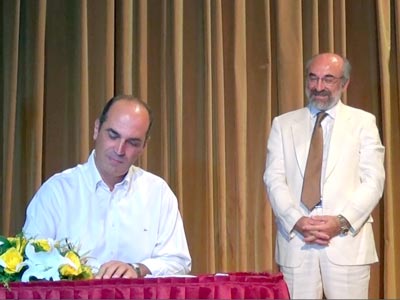 Ο κ. Γεώργιος Ουζουνίδης, εντεταλμένος δημοτικός σύμβουλος δημάρχου από 29/9, στην τελετή ορκομωσίας των μελών του ΔΣ την 25/08/2014