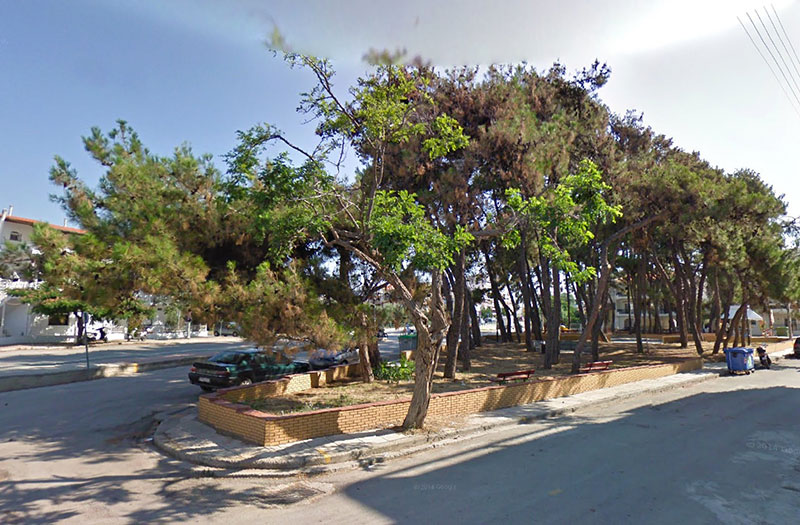 Άλσος Παπαναστασίου & Πατριάρχου Κυρίλλου (Ιούλιος 2013 - Google Street View)
